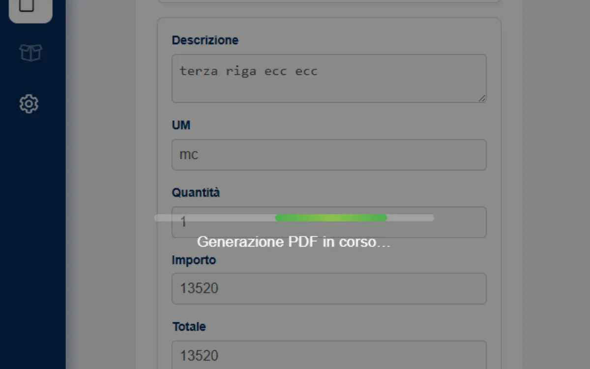 Screenshot interno: IL Preventivo